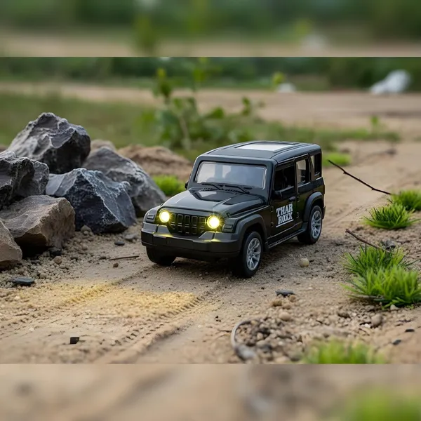 Wumble_Toy_1:32_Scale_DieCast_Metal_Toy_Car_Pull_Back_Action_Openable_Doors_4x4_Thar/Jeep_Premium_Car_Toy_Light_Music_for_Kids_Realistic_Miniature_Model_Best_Gift_2+yrs_Girls_Boys_Random_Colors