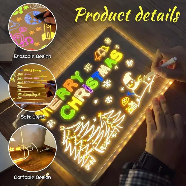 Wumble_Toy_LED_Acrylic_Writing_Board_with_Pen_|_Rewritable_Message_Note_Board_for_Desk,_Study_Table,_Counter_Display_&_Home_Decor_|_USB_Type-A_|_20_x_30_cm