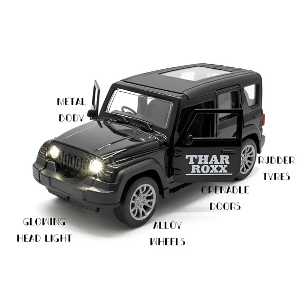 Wumble_Toy_1:32_Scale_DieCast_Metal_Toy_Car_Pull_Back_Action_Openable_Doors_4x4_Thar/Jeep_Premium_Car_Toy_Light_Music_for_Kids_Realistic_Miniature_Model_Best_Gift_2+yrs_Girls_Boys_Random_Colors