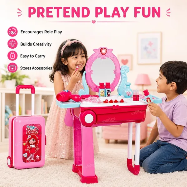 Wumble_Toy_Kids_Beauty_Makeup_Trolley_Set_|_Pink_Pretend_Play_Dressing_Table_Vanity_Kit_with_Mirror_|_Rolling_Suitcase_and_Accessories_for_Girls_Ages_3+