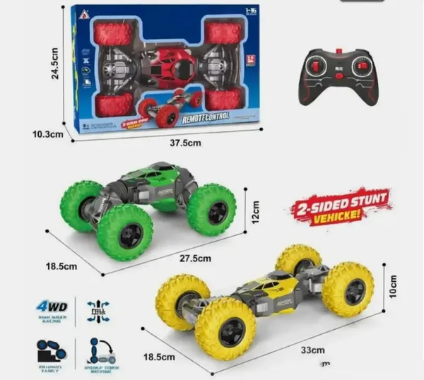 Wumble_Toy_Double_Sided_Stunt,4-Wheel_Drive_Off_Road_Rock_Crawler,With_Smoke_Rc_Car_(Red,_Yellow,_Green)