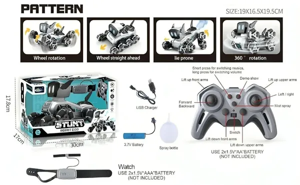 Wumble_Toy_Smart_RC_Robot_Dog_Car_8WD_–_2.4GHz_Remote_&_Gesture_Sensor_Control,_360°_Stunt_Car_with_LED_Lights_&_Music,_Rechargeable_Robot_Toy_for_Kids_(Boys_&_Girls,_6+_Years)