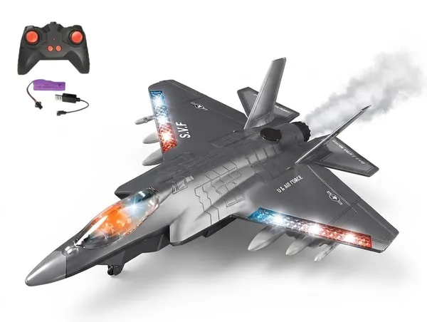 Wumble_Toy__F-35_Warplane_Remote_Control_Fighter_Jet_Military_Aircraft_Plane_with_Light_Muisc_&_Smoke_High_Speed_Remote_Aeroplane_Toy_(Grey)