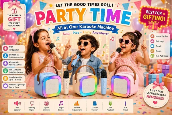 Wumble_Toy_Portable_Bluetooth_Speaker_5W_with_Wireless_Karaoke_Mic,_Bluetooth_5.1,_8H_Playtime,_5_Voice_Change_Effects,_RGB_LED_Lights,_TF_Card_Support,_Type-C_Charging,_Mini_Wireless_Speaker-Pink