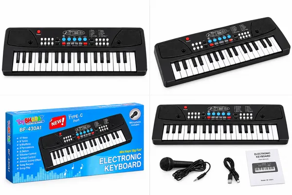 Wumble_Toy__Piano_Keyboard_with_Mic_(1_Year_Warranty)_37_Keys_8_Rhythms_8_Tones_6_Demos_Portable_Electronic_Keyboard_Toy_Beginners_Educational_Songs_Recording_Musical_Toys_2_3_4_5_Years_Boys_Girls