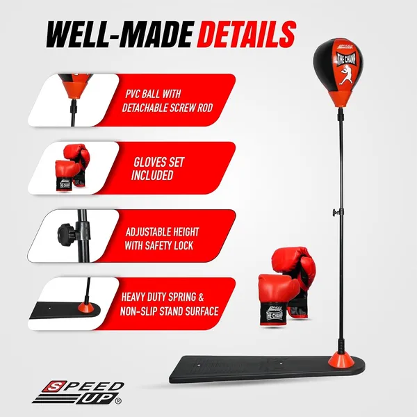 Wumble_Toy_Power_Punch_Boxing_Punching_Stand_for_Kids_with_Gloves_&_Pump_|_Adjustable_Height_Freestanding_Punch_Ball,_Fitness_Training_Indoor_Exercise_Toy_for_Boys_&_Girls_of_Ages_3-15_yrs_-_Red/Black