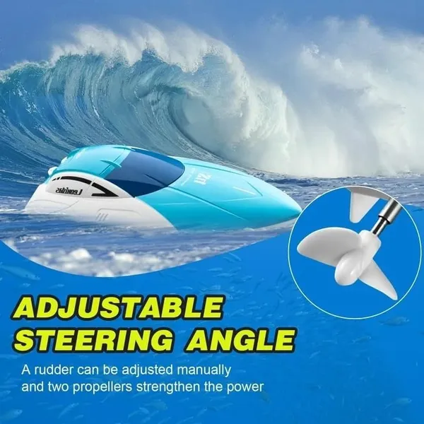 Wumble_Toy_Remote_Control_Boat_for_Pools_and_Lakes,_4_Channel_2.4GHZ_Remote_Control,_and_Rechargeable_Boat_Battery