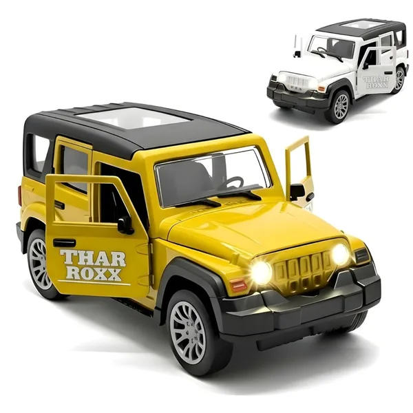 Wumble_Toy_1:32_Scale_DieCast_Metal_Toy_Car_Pull_Back_Action_Openable_Doors_4x4_Thar/Jeep_Premium_Car_Toy_Light_Music_for_Kids_Realistic_Miniature_Model_Best_Gift_2+yrs_Girls_Boys_Random_Colors