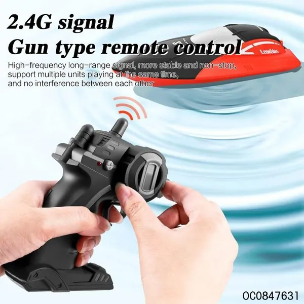 Wumble_Toy_Remote_Control_Boat_for_Pools_and_Lakes,_4_Channel_2.4GHZ_Remote_Control,_and_Rechargeable_Boat_Battery