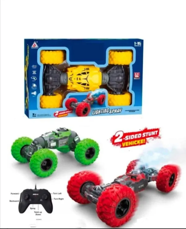 Wumble_Toy_Double_Sided_Stunt,4-Wheel_Drive_Off_Road_Rock_Crawler,With_Smoke_Rc_Car_(Red,_Yellow,_Green)