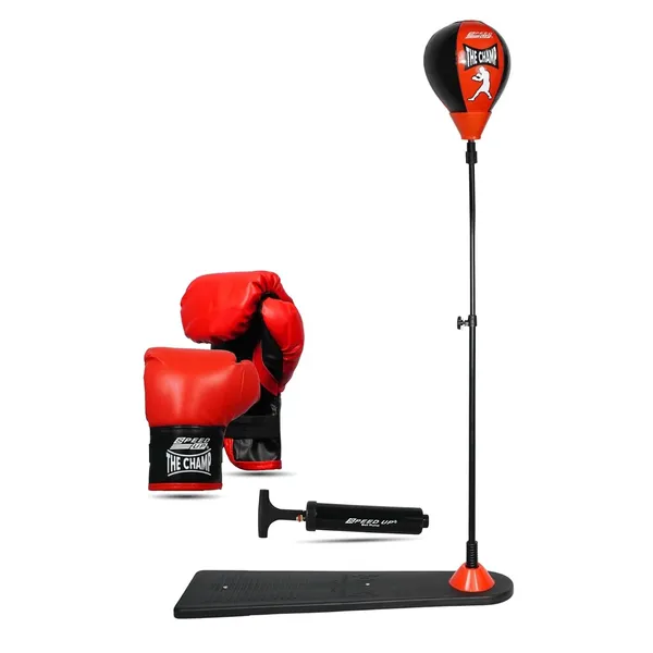 Wumble_Toy_Power_Punch_Boxing_Punching_Stand_for_Kids_with_Gloves_&_Pump_|_Adjustable_Height_Freestanding_Punch_Ball,_Fitness_Training_Indoor_Exercise_Toy_for_Boys_&_Girls_of_Ages_3-15_yrs_-_Red/Black