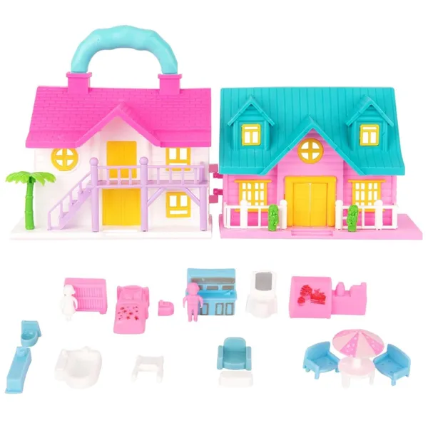 Wumble_Toy_Kids_Doll_House_Play_Set_with_Furniture_&_Accessories,_2_Storey_Dollhouse_Toy,_Miniature_Pretend_Play_Home_with_Bedroom,_Kitchen,_Living_Room_&_Outdoor_Accessories_for_Girls_&_Boy