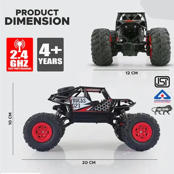 Wumble_Toy_Remote_Control_Car_Toy_for_Kids_|_Mist_Spray_Effect_Rock_Crawler_Monster_Truck_Drift_RC_Car_|_2.4GHz_Remote_|_Rechargeable_|_Type-C_USB_|_2WD_Off-Road_Climbing_Racing_Car