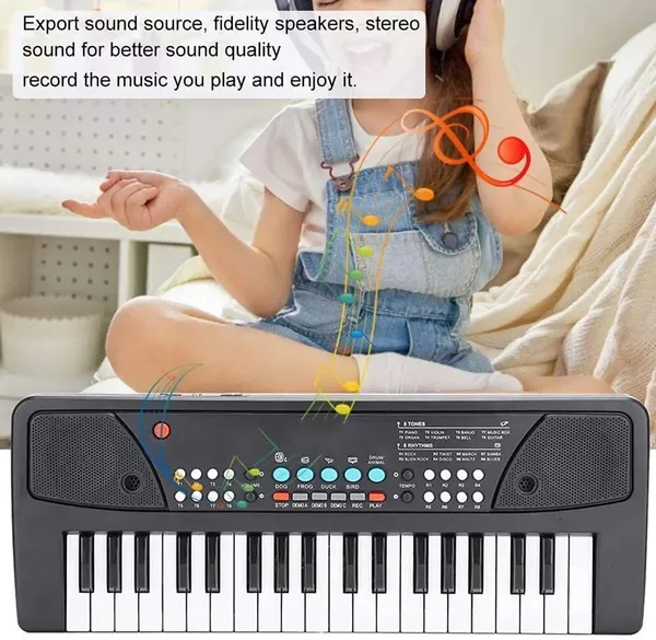 Wumble_Toy_Musical_Sound_Toys_37_Key_Piano_Keyboard_Toy_with_Recording_and_Mic_and_Adapter_for_Power_|_8_Rhythms_8_Tones_6_Demos_Portable_Electronic_Keyboard_Toy_Beginners_Age_3_to_5_Years_Boys_Girls