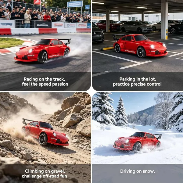 Wumble_Toy_RC_Drift_Car_1:24_Scale_2.4GHz_25_KM/H_with_LED_Lights,_Replaceable_Drift_Tyres,_Rechargeable_Battery,_Traffic_Cones_Included,_High_&_Low_Speed_Switch,_Spare_Wheels_-_App_Controlled_Toys