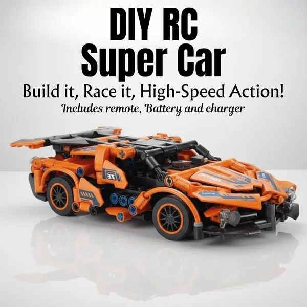 Wumble_Toy_RC_Remote_Control_Engineering_Model_Car_Creative_Assembly_Toy_Kit_2.4GHz_Rechargeable_Sports_Car_Toy_with_Openable_Doors_&_High_Speed_Racing_DIY_Model_Kit_for_Kids_(Block_Rc_Car_Orange)