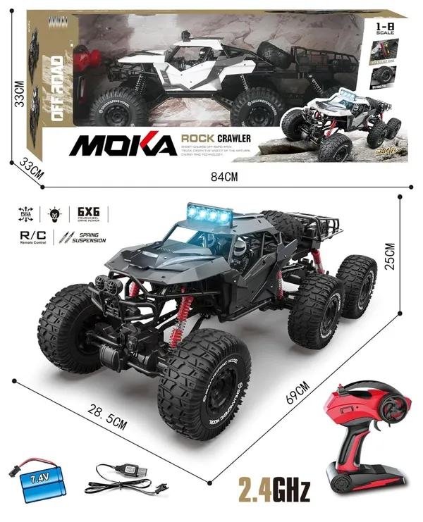 Wumble_Toy_RC_Rock_Crawler_6x6_Off-Road_Remote_Control_Truck,_1:8_Scale_Large_Size_100cm,_2.4GHz_Controller,_LED_Lights,_Rechargeable_7.4V_Battery,_Large_All-Terrain_Tyres