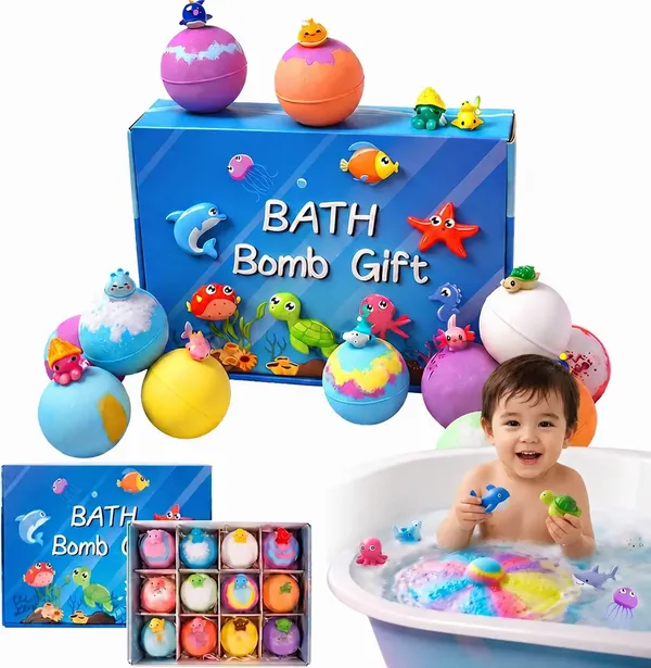 Wumble_Toy_Bath_Bombs_for_Kids_Gift_Set,_12_Colorful_Bath_Bomb_with_Surprise_Gift_Inside,_Ocean_Theme_Fizzing_Tub_Fun,_Moisturizing_Foam_for_Soft_Skin,_Cute_Toy_Filled_Bath_Time_Treat_(12_pcs)