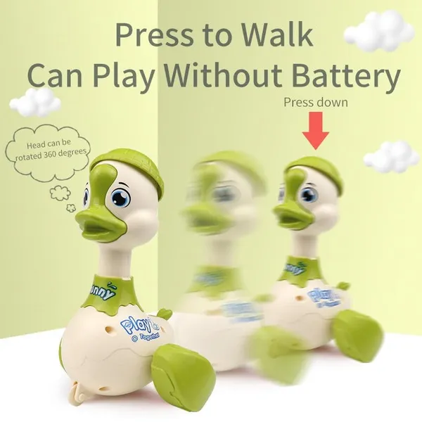 Wumble_Toy_Press_Duck_Toy_for_Kids,_No_Battery_Push_&_Go_Walking_Duck_with_Rotating_Head,_Gosling_Cartoon_Animal_Friction_Toy_for_Boys_Girls_3+_Years,_Multicolor_-1_Pc