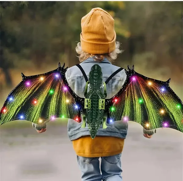 Wumble_Toy_Dragon_Wing_Kids_Backpack_with_LED_Lights_|_Green_Fantasy_School_Bag_with_Adjustable_Straps_|_Lightweight_Storage_Backpack_for_Boys_&_Girls_|_Fun_Everyday_Carry_Bag_for_School,_Travel_&_Outdoor_Use