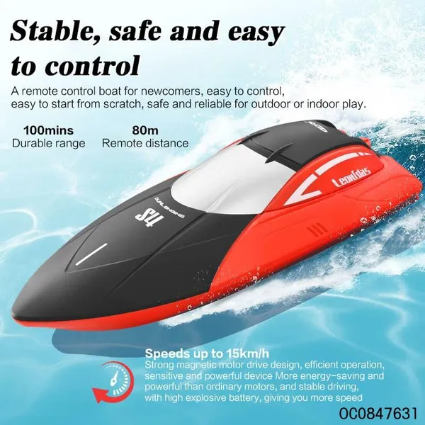 Wumble_Toy_Remote_Control_Boat_for_Pools_and_Lakes,_4_Channel_2.4GHZ_Remote_Control,_and_Rechargeable_Boat_Battery