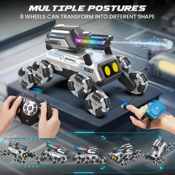 Wumble_Toy_Jellly_Shooter_Remote_Control_Car_Toy_for_Kids_Adults_|_Robot_Dog_|_8x8_Drift_Robo_Rechargeable_RC_Car_|_8WD_360°_Rotation_Wheels_|_45+ft_Range_2.4GHz_Remote_|_Light_&_Sound_Display_-_Assorted