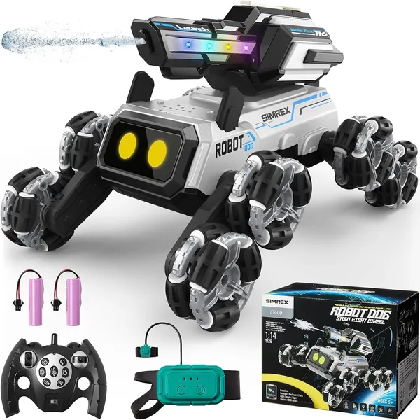 Wumble_Toy_Jellly_Shooter_Remote_Control_Car_Toy_for_Kids_Adults_|_Robot_Dog_|_8x8_Drift_Robo_Rechargeable_RC_Car_|_8WD_360°_Rotation_Wheels_|_45+ft_Range_2.4GHz_Remote_|_Light_&_Sound_Display_-_Assorted
