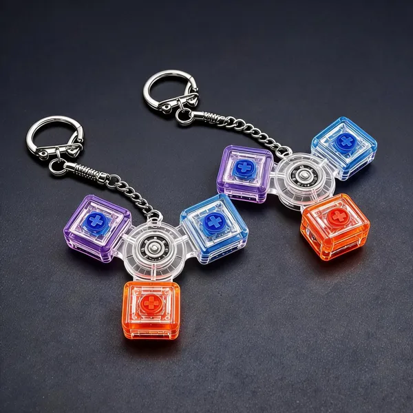 Wumbletoys_LED_Fidget_Spinner_Stress_Relief_Keychain_Toy_For_Kids_-_Pack_of_2