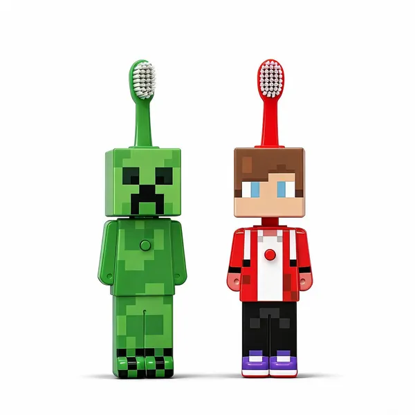 Wumbletoys_Pixel_Character_Soft_Bristle_Manual_Toothbrush_For_Kids_-_Pack_of_2