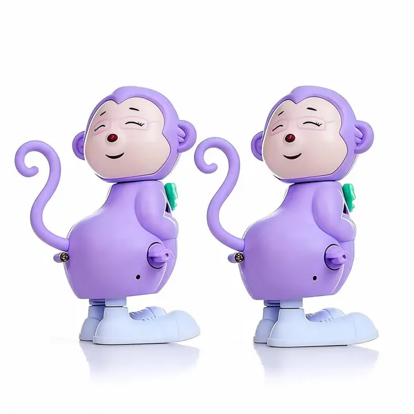 Wumbletoys_Wind-Up_Jumping_Monkey_Toy_Rotating_Head_Walking_Kids_-_Pack_of_2