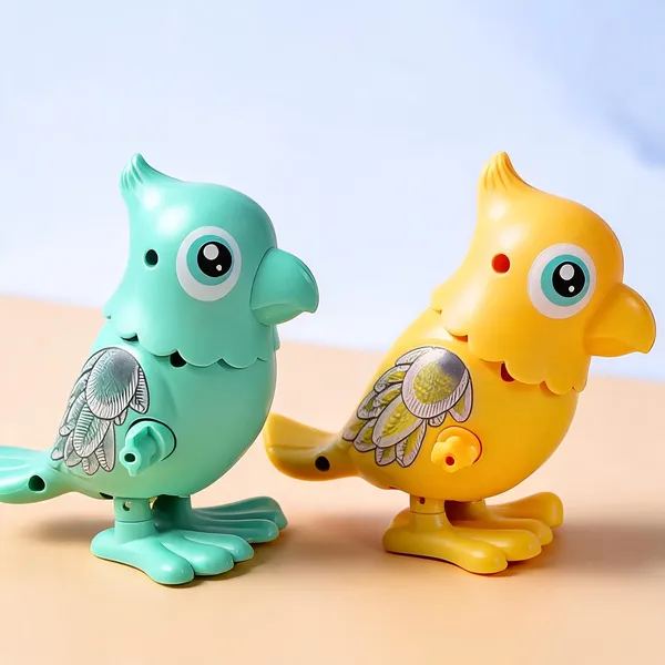 Wumbletoys_Wind-Up_Hopping_Parrot_Bird_Clockwork_Toy_For_Kids_-_Pack_of_2
