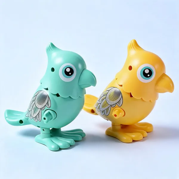 Wumbletoys_Wind-Up_Hopping_Parrot_Bird_Clockwork_Toy_For_Kids_-_Pack_of_2