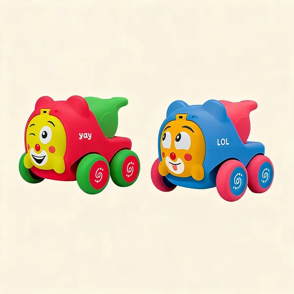 Wumbletoys_Cartoon_Animal_Whistle_Car_4-Wheel_Push_&_Play_Toy_For_Kids_-_Pack_of_2