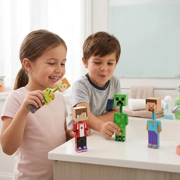 Wumble_Toy_Kids_Toothbrush_with_Cover,_Soft_Bristles_Manual_Toothbrush_for_Boys_&_Girls,_Pixel_Style_Character_Travel_Toothbrush,_Green,_Pack_of_1