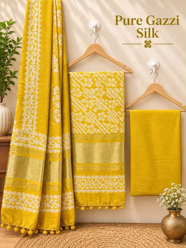 Golden_Yellow_Gazzi_Silk_Batik_Print_Unstiched_Salwar_Suit_with_Golden_Border_For_Women
