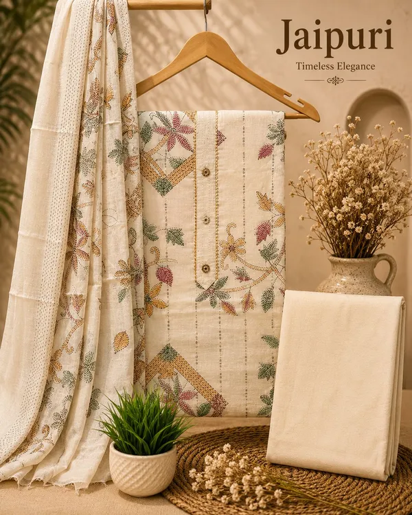 Cream_Jaipuri_Cambric_Cotton_Printed_Suit_Set_For_Women