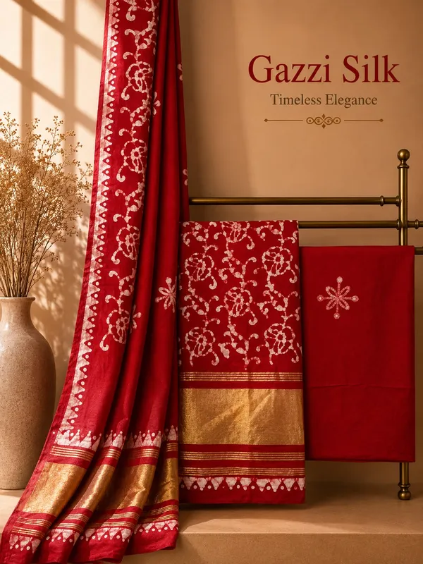 Red_Gazzi_Silk_Lakdi_Patta_Work_Batik_Printed_Unstiched_Salwar_Suit_For_Women