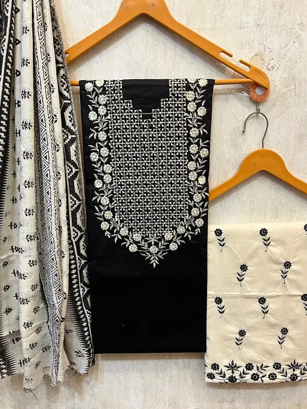 Black_Jaipuri_Embroidered_Suit_Set_with_Bottom_Work_(Unstitched)