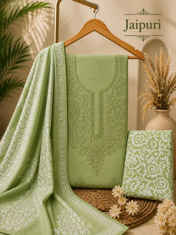 Green_Chikankari_Printed_Jaipuri_Cotton_Unstitched_Suit_Set_For_Women