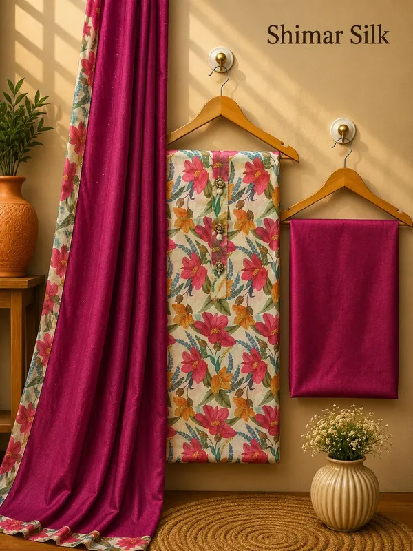 Beige_Jacquard_Silk_Floral_Print_Salwar_Suit_With_Dupatta_For_Women