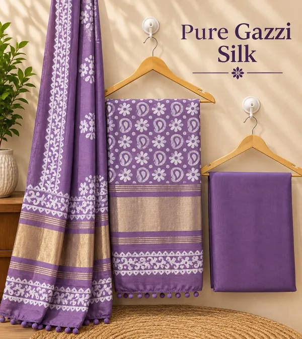 Lavender_Gazzi_Silk_Batik_Print_Unstitched_Salwar_Suit_with_Golden_Border_For_Women
