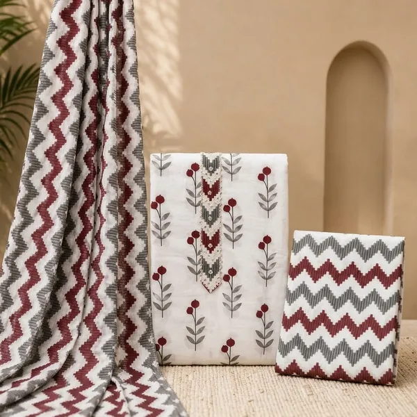 Jaipuri_Cotton_Floral_And_Chevron_Print_Unstitched_Suit_Set_For_Women