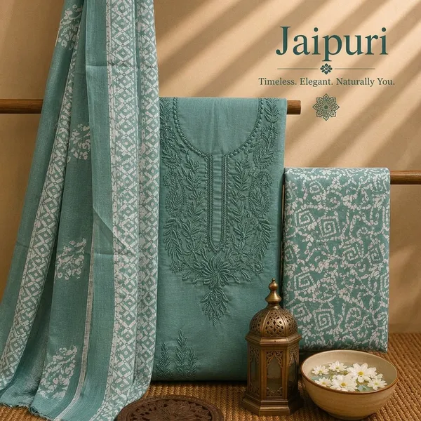Sky_Blue_Jaipuri_Cotton_Printed_Salwar_Suit_Set_For_Women