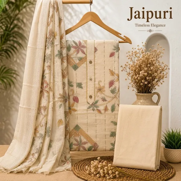 Cream_Jaipuri_Cambric_Cotton_Printed_Suit_Set_For_Women