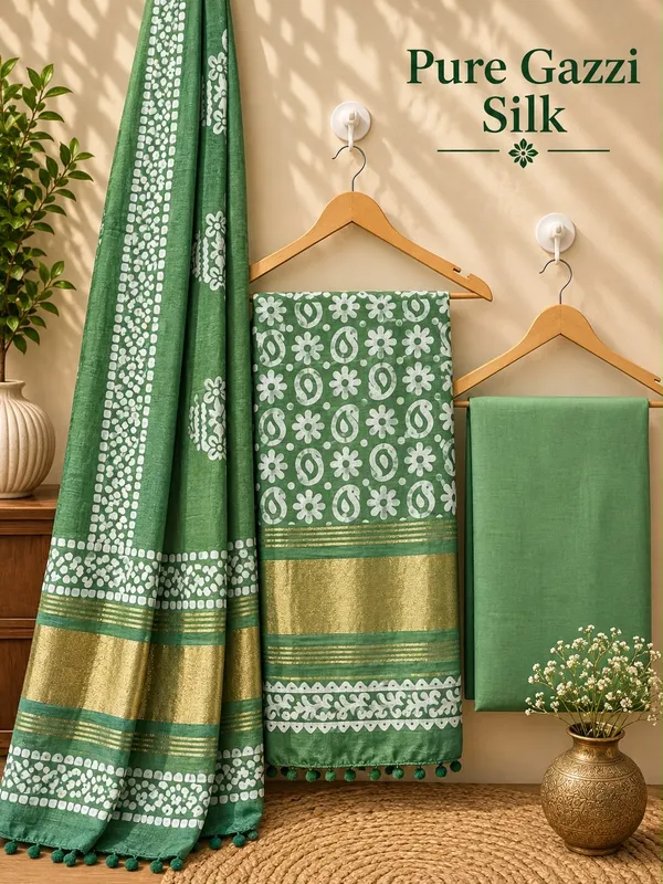 Sea_Green_Gazzi_Silk_Lakdi_Patta_Work_Batik_Printed_Unstiched_Salwar_Suit_For_Women