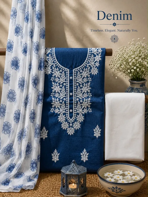 Denim_Blue_Cotton_Embroidered_Unstitched_Salwar_Suit_Set_For_Women