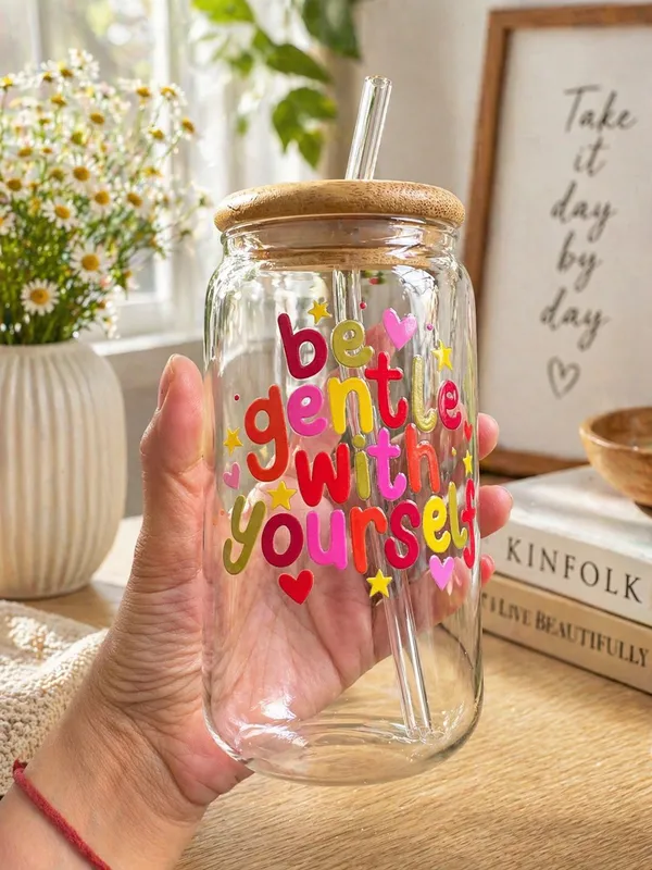 Be_Gentle_With_Yourself_Glass_Tumbler_With_Bamboo_Lid_And_Glass_Straw