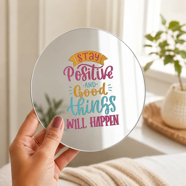 Stay_Positive_Motivational_Quote_Round_Mirror