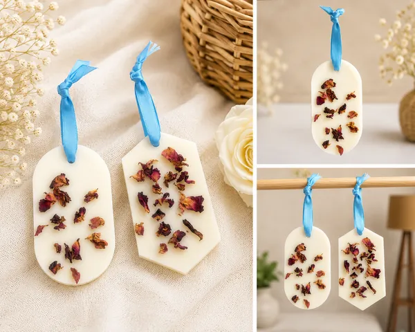 White_Wax_Floral_Scented_Wardrobe_Freshener_With_Blue_Ribbon-Set_Of_2