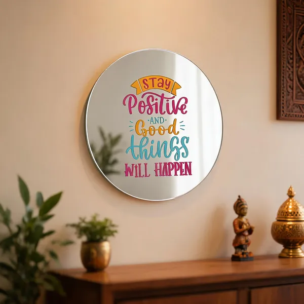 Stay_Positive_Motivational_Quote_Round_Mirror